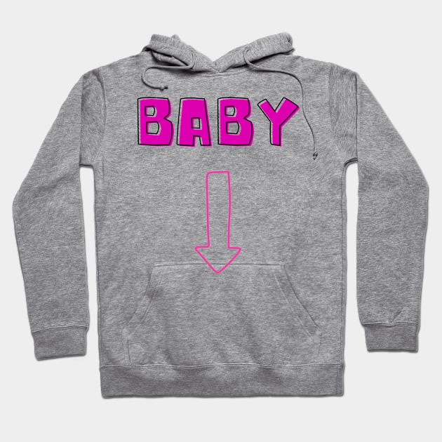 pregnancy announcement girl Hoodie by mdr design